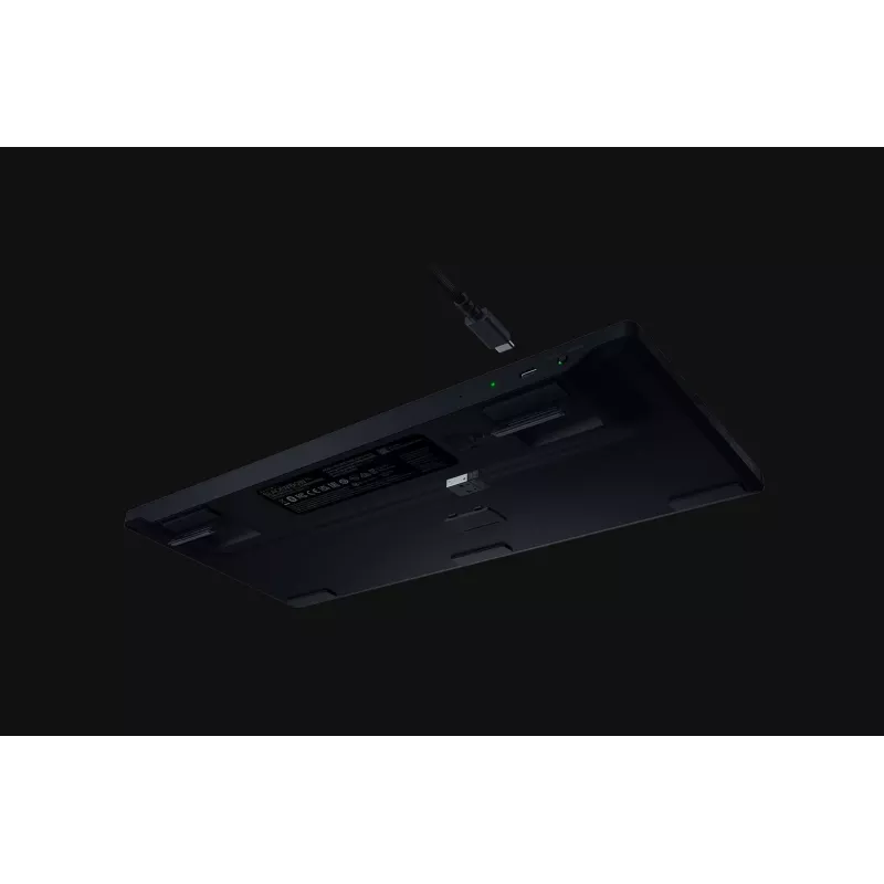 Razer BlackWidow V4 Low-Profile Tenkeyless HyperSpeed klaviatūra, žaidimų, USB RF Bluetooth, QWERTY US International, juoda