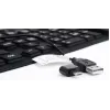 Silicone klaviatūra Gembird KB-109F-B juoda USB+PS/2