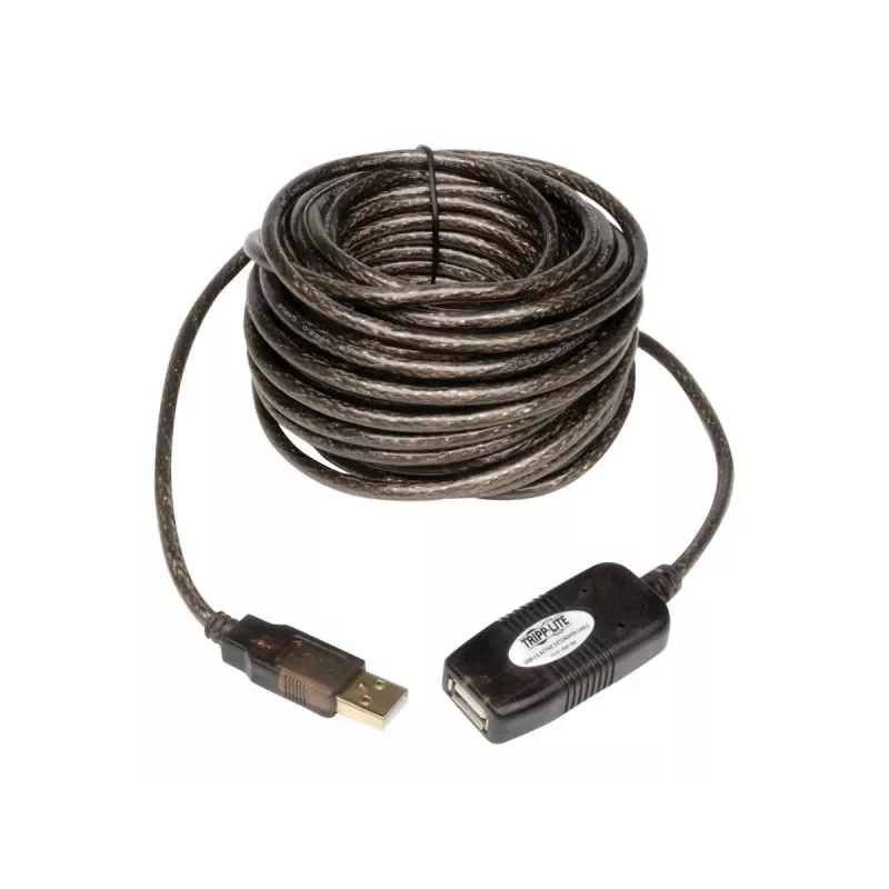 Tripp Lite by Eaton 10 m USB 2.0 Hi-Speed aktyvus kartotuvas – ilginimo kabelis USB-A (M) / USB-A (F)