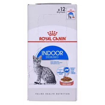 Šlapias ėdalas katėms Royal Canin Indoor Sterilized 12 x 85 g – paukštiena, suaugusioms sterilizuotoms patalpų katėms