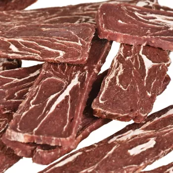 PETITTO ėrienos ir menkių juostelės šunims – skanėstas – 500g