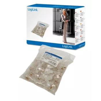 RJ-45 Laido Jungtis LOGILINK MP0002, CAT5e, permatoma, pakuotė po 100 vnt.