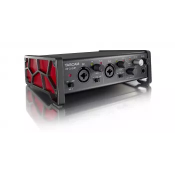 Garso sąsaja Tascam US-2X2HR, 2 x XLR/kombo įėjimai, 192 kHz, USB 2.0, MIDI In/Out, stalinis, juoda