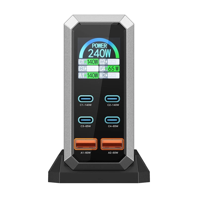 Blitzwolf BW-S31 6 prievadų tinklo įkroviklis 2xUSB-A, 4xUSB-C, PD, 240 W