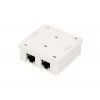 Paviršinio montavimo tinklo lizdas Extralink EX.9649 — 2× RJ45 Cat5e STP