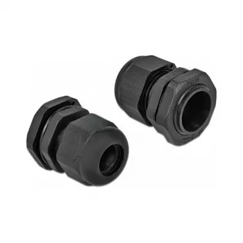 Kabelio įvadas DeLOCK 60218 juodas plastikinis 10 vnt.