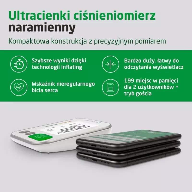 Viršutinės rankos kraujospūdžio matuoklis Medisana BU 572 (baltas)