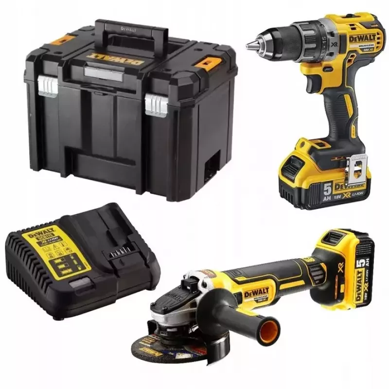 DeWALT 18V belaidžių įrankių rinkinys – gręžimo ir šlifavimo komplektas