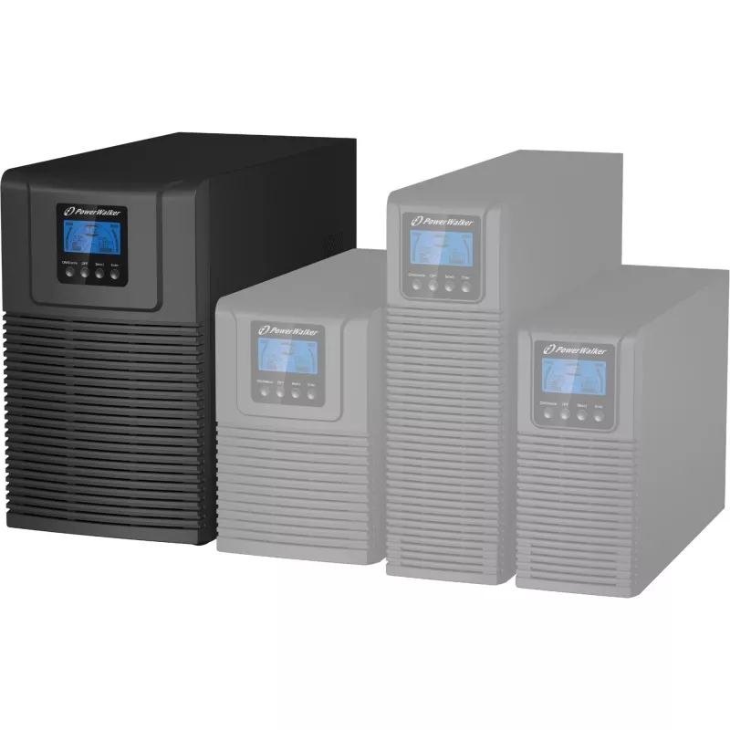 PowerWalker VFI 3000 TGB nepertraukiamo maitinimo šaltinis (UPS) 3 kVA / 2700 W, dvigubo keitimo (Online), 5 išėjimai