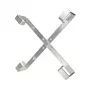 Kabelių laikiklis Extralink Four Arms aliumininis rėmas S500 — 500 x 500 x 70 mm, ant stalo/sienos, aliuminis
