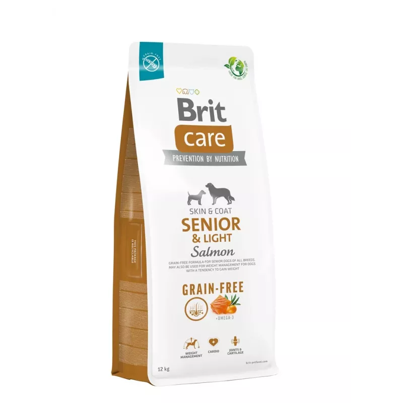 BRIT Care Senior&Light Salmon - sausas šunų maistas - 12 kg
