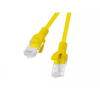 LANBERG PCU5-20CC-0025-Y tinklo kabelis RJ-45 Cat5e, 0,25 m, geltonas, U/UTP, CCA, 26 AWG