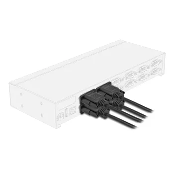Delock RS-232 Kabel Seriell D-Sub9 Buchse zu Buchse mit schmalem Steckergehäuse 5 m