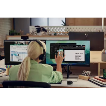 HP 710 belaidė įkraunama tyli pelė, ambidekstrinė, RF belaidė + Bluetooth, 3000 DPI, juoda