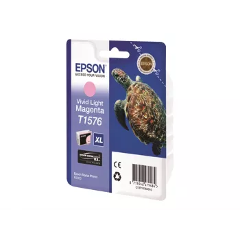 Epson Turtle T1576 Vivid Light Magenta dažų kasetė, didelės talpos (XL), pigmentiniai rašalai, 25,9 ml, 1 vnt., 2300 puslapių