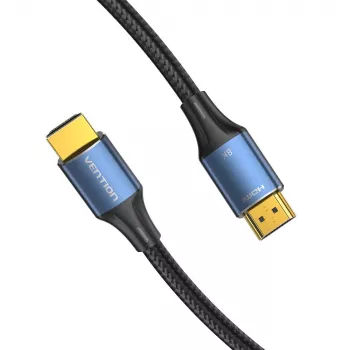 Vention HDMI-A vyriškas-į-vyrišką laidas, medvilninis pynimas, 8K, 5 m, mėlynas, aliuminio lydinio tipas
