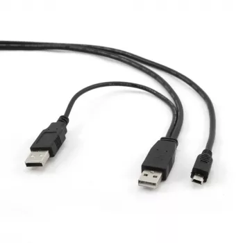 USB2.0 Dual AM-MINI laidas 0,9 m / juodas CCP-USB22-AM5P-3 Gembird
