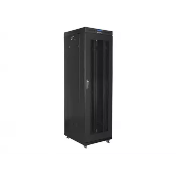 Spintelė serverinė LANBERG FF01-6842-23BL 42U laisvai pastatoma, 2127,5×600×800 mm, IP20, rakinama, su ratukais
