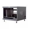 Stovo lentyna TECHLY 367652 kabelių tvarkytuvas su 3M lipniu montavimu, plienas, 550×550×410 mm, juoda