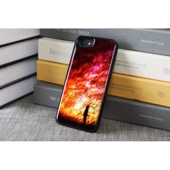 Apsauginis telefono dėklas iKins Apple iPhone 8/7 — žvaigždėtos nakties juoda