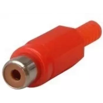 RCA lizdas, raudonas žymeklis, kabelio skersmuo iki 4 mm (10805B)