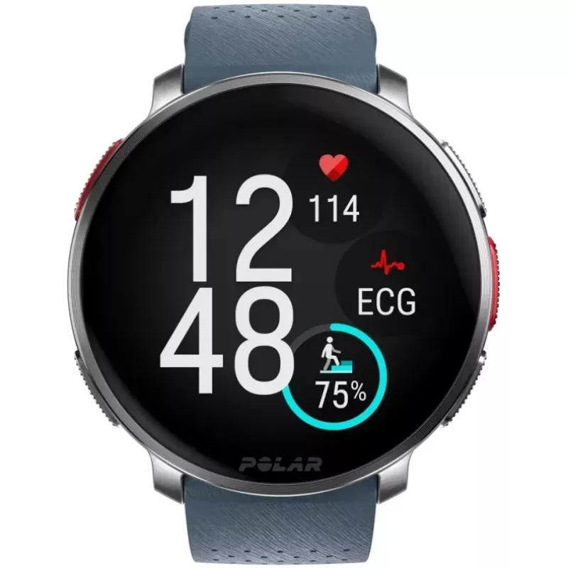 Polar Vantage V3 - Aliuminis - Sportinis laikrodis su apyranke - Silikoninė - Ekranas 3,5 cm (1,39) - 32GB - Bluetooth - 57 g - dangaus mėlyna (900108892)