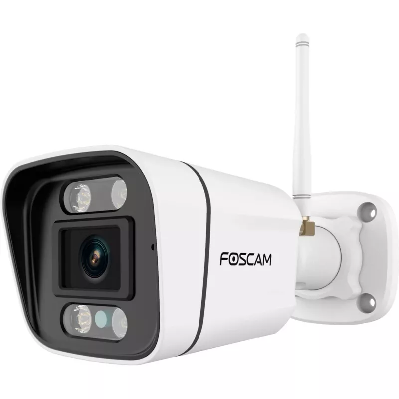 Foscam V8P belaidė stebėjimo kamera balta 8MP (3840x2160), dviejų juostų Wi-Fi, įmontuotas prožektorius ir signalinis sirenas (V8P-W)