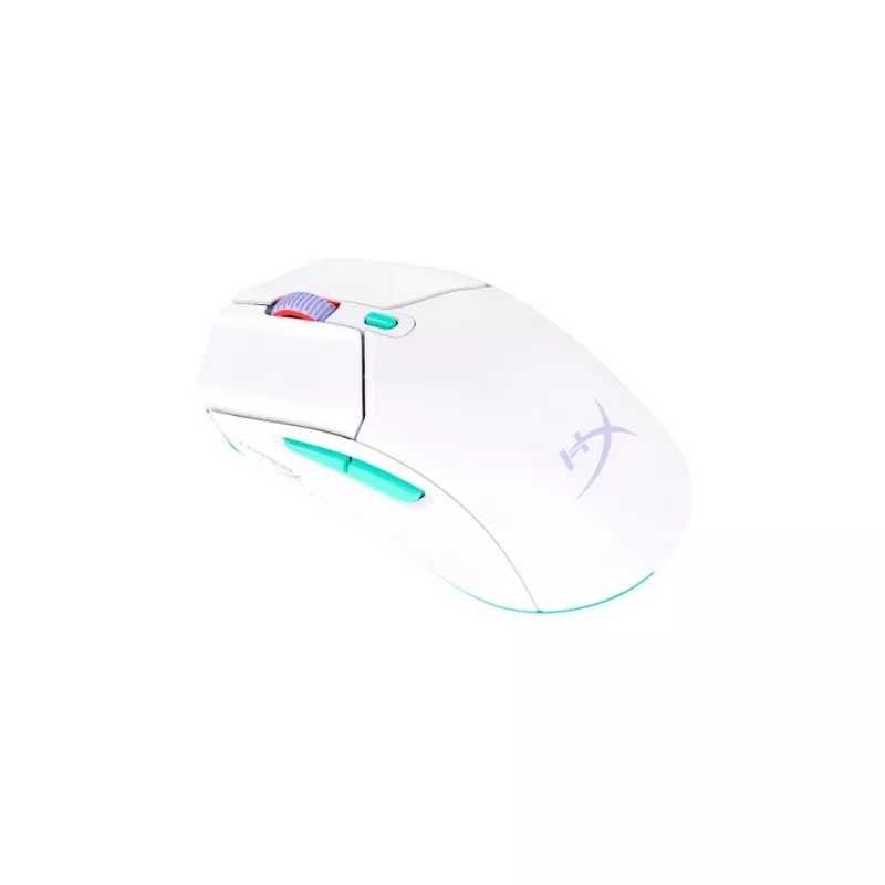 HyperX Pulsefire Haste 2 Core Wls – Belaidis žaidimų pelė (balta/žalia/violetinė)