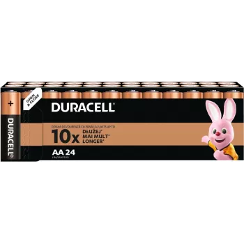 Duracell šarminės AA (LR6) baterijos, 24 vnt., vienkartinės