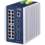 Valdomas jungiklis PLANET IP30 pramoninis L3 16 prievadų Gigabit Ethernet
