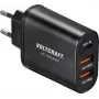 VOLTCRAFT UC-3ACX001 VC-12231145 USB įkroviklis kištukinis lizdas su 3x USB-A ir USB-C (Power Delivery), 3000 mA