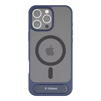 Dėklas Torras Pstand Series iPhone 16 Pro Mėlynas plonas lengvas apsauginis