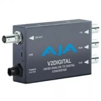 AJA V2Analog HD/SD-SDI į analoginį mini keitiklis - + 5-20 VDC, 3 W - išorinis DIP jungiklis - valdymas (vietinis / nuotolinis)