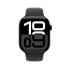 Apple Watch Series 10 GPS 46mm Jet Black aliumininis korpusas su juodu sportiniu dirželiu M/L