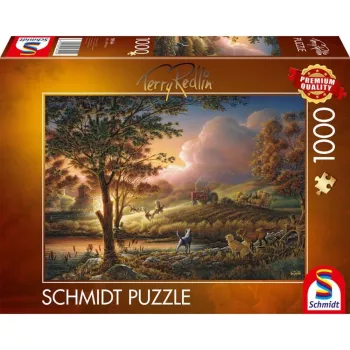 Terry Redlin: Sonnengold over ripe fields, Dėlionė 1000 dalių