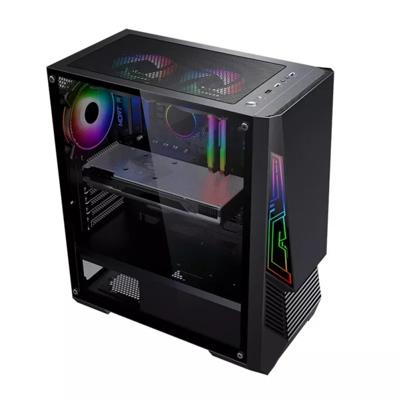 Korpusas GOLDEN TIGER Buffalo M730i, Midi Tower, ATX/micro ATX, juodas