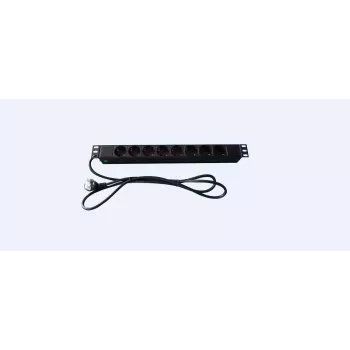 MicroConnect CABINETACC23 maitinimo skirstytuvas (PDU) 8 AC lizdai 1U juodas