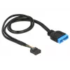 Vidinis USB kabelis DeLOCK 83776 0,45 m, vyriškas į moterišką
