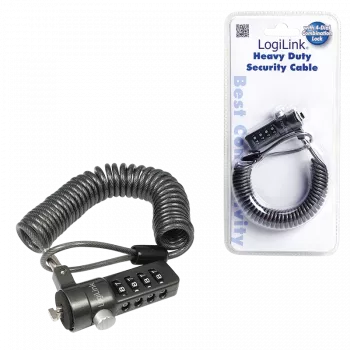 LogiLink NBS004 kabelio spyna, juoda, 1,8 m