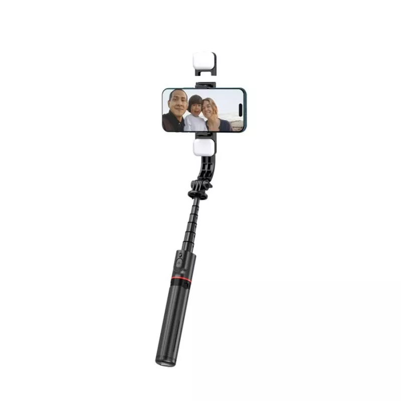 Tech-Protect L05S Selfie lazdelė su stovu, LED lempa ir Bluetooth nuotolinio valdymo pulteliu