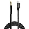 Garso kabelis Savio CL-187 1m Juodas USB-C į 3,5mm minijack