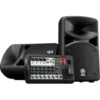 Nešiojama PA sistema YAMAHA Stagepas 400BT — 400 W, 2 krypčių, 10 kanalų sumikseris, Bluetooth 4.1, juoda