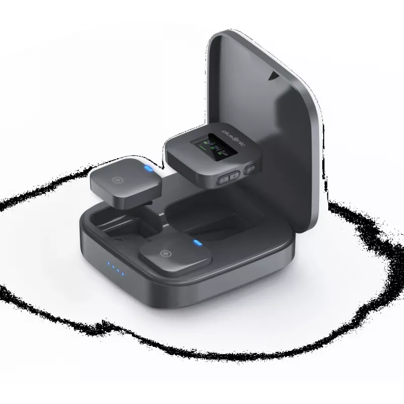 Belaidis mikrofonų rinkinys Plusonic PS-TDS8 su USB‑C, Lightning ir 3,5 mm jungtimis