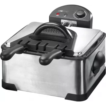 Gruzdintuvė dviguba CLATRONIC FR 3195 — 2×4 L, 2000 W, nerūdijantis plienas, juoda