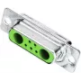 Jungtis D-Sub 2 Harting 09 69 201 5072 žalia metalizuota