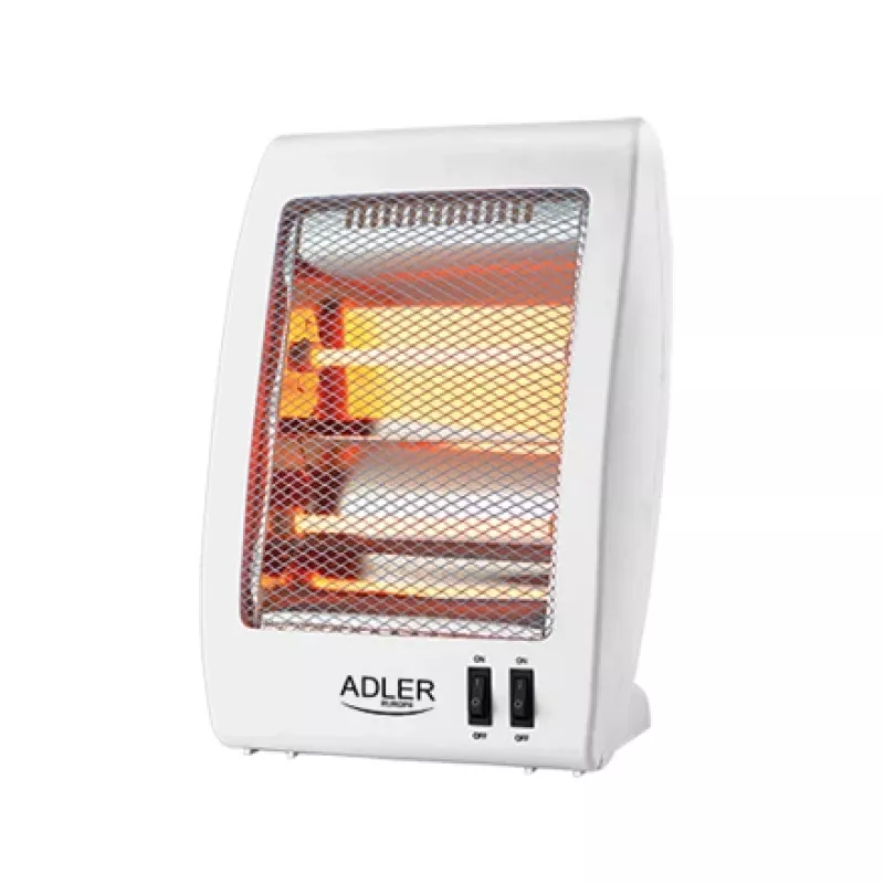 Adler AD 7709 Halogeninis šildytuvas | 800 W | 2 galios lygiai | Baltas