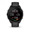 Garmin Forerunner 165 Music – Juodas – Sportinis laikrodis su silikoniniu dirželiu – Pelenų pilka – Riešo dydis: 126-203 mm – Ekranas 3 cm (1,2 colio) (010-02863-30)