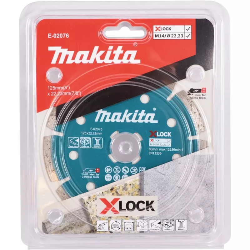 Makita deimantinis pjovimo diskas betonui, granitui, marmurui – 125 mm – skirtas Makita GA041GM201, XGT GA041GZ