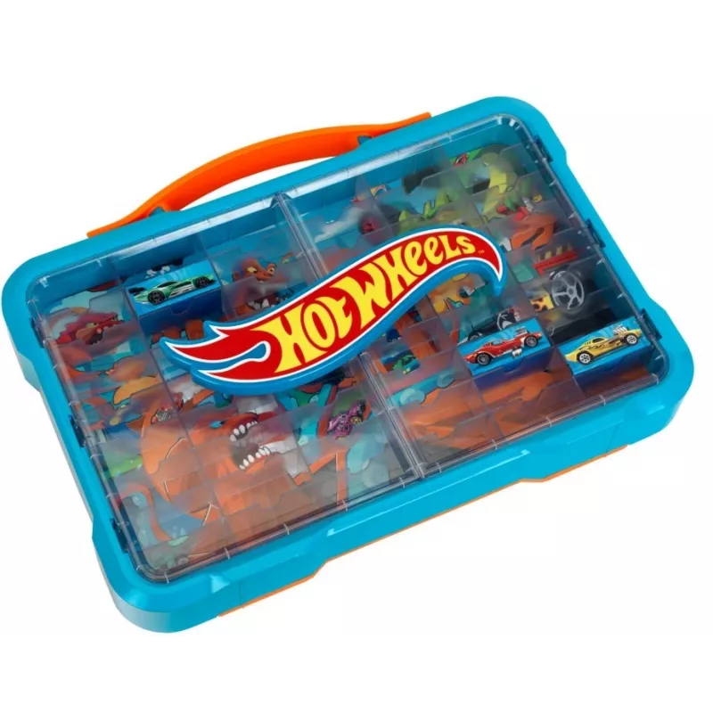 Hot Wheels nešiojamas dėklas su šviečiančiu logotipu