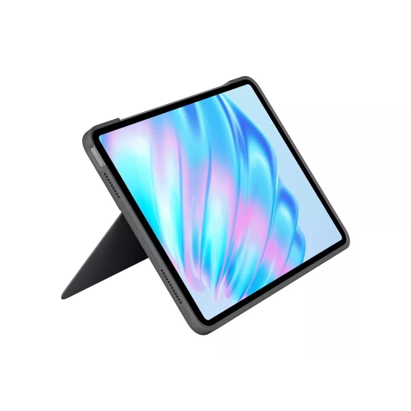 Klaviatūrinis dėklas Logitech Combo Touch QWERTZ vokiškas Smart Connector pilkas, skirtas iPad Air